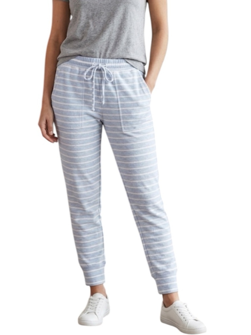 Vineyard Vines Striped Blue & White Lounge Relaxed Fit Slim Joggers
